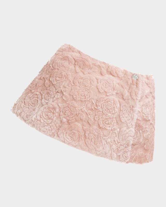 Rose Printed Select Lamb Shearling Capelet